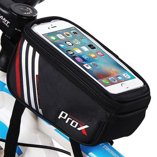 proX Frametas met telefoonhouder - Smartphone tot 5,7 inch - Zwart 1.2 Liter