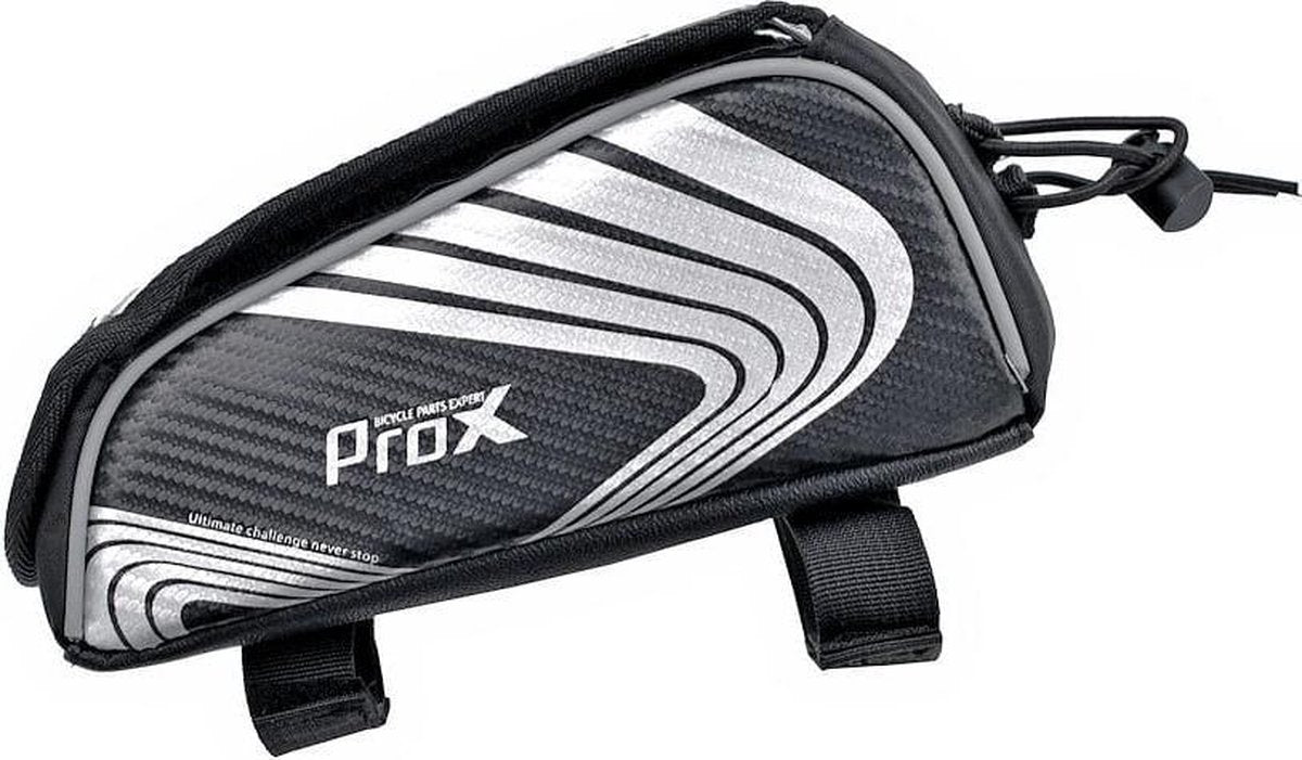 ProX Frametas met telefoonhouder - Smartphone tot 5,5 inch - Zwart 1.5Liter - MTB/mountainbike