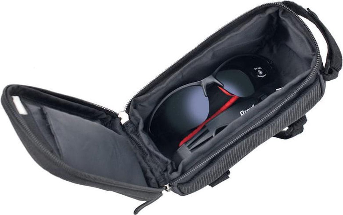 ProX Frametas met telefoonhouder - Smartphone tot 5,7 inch - Zwart/grijs 1.2 Liter