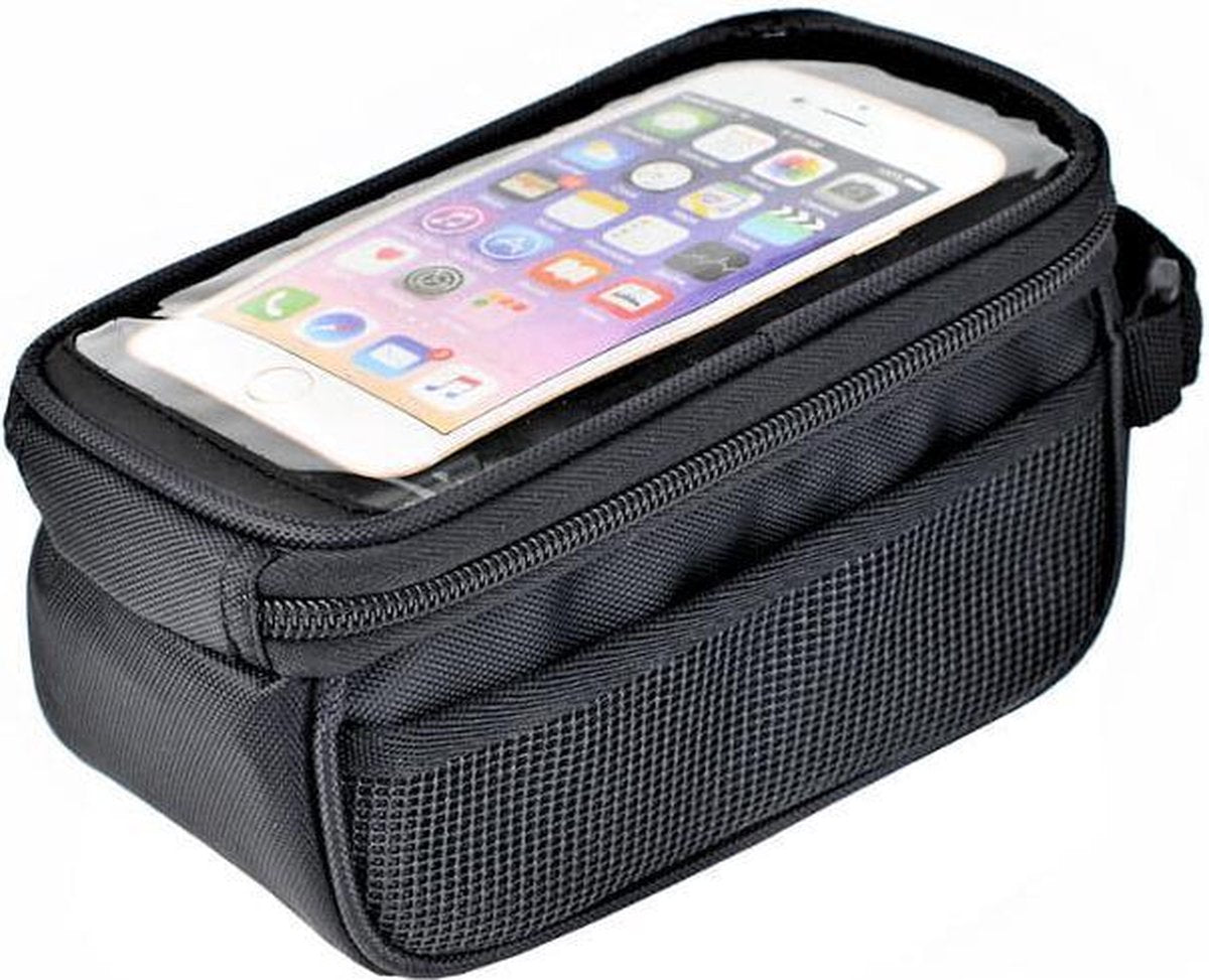 ProX Frametas met telefoonhouder - Smartphone tot 5,7 inch - Zwart/grijs 1.2 Liter