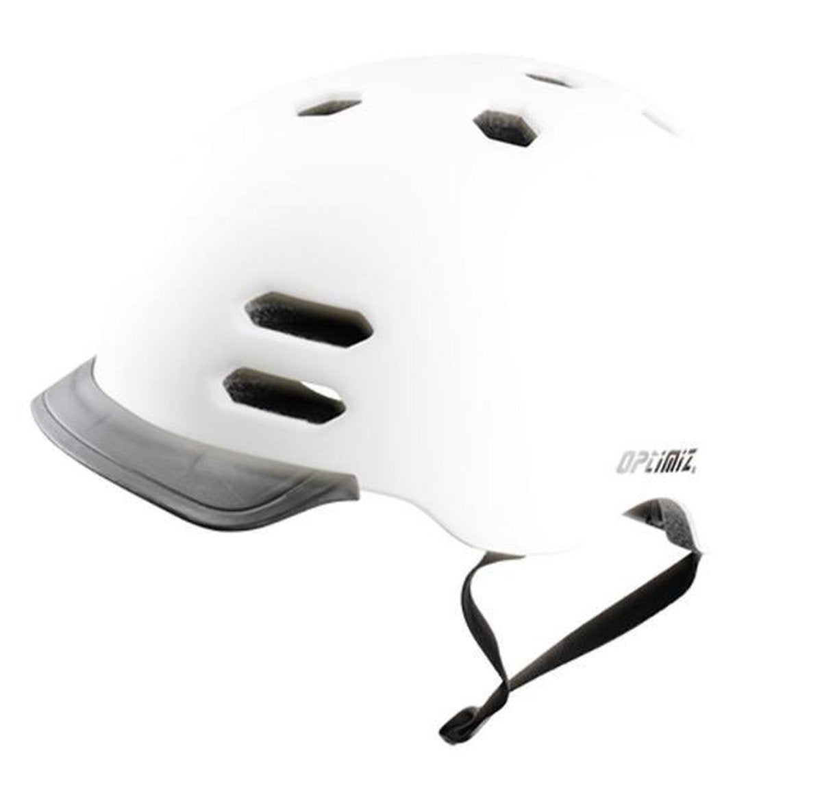 Fietshelm Volwassenen - 58/61cm - Mat Wit - Fietsverlichting Achterlicht