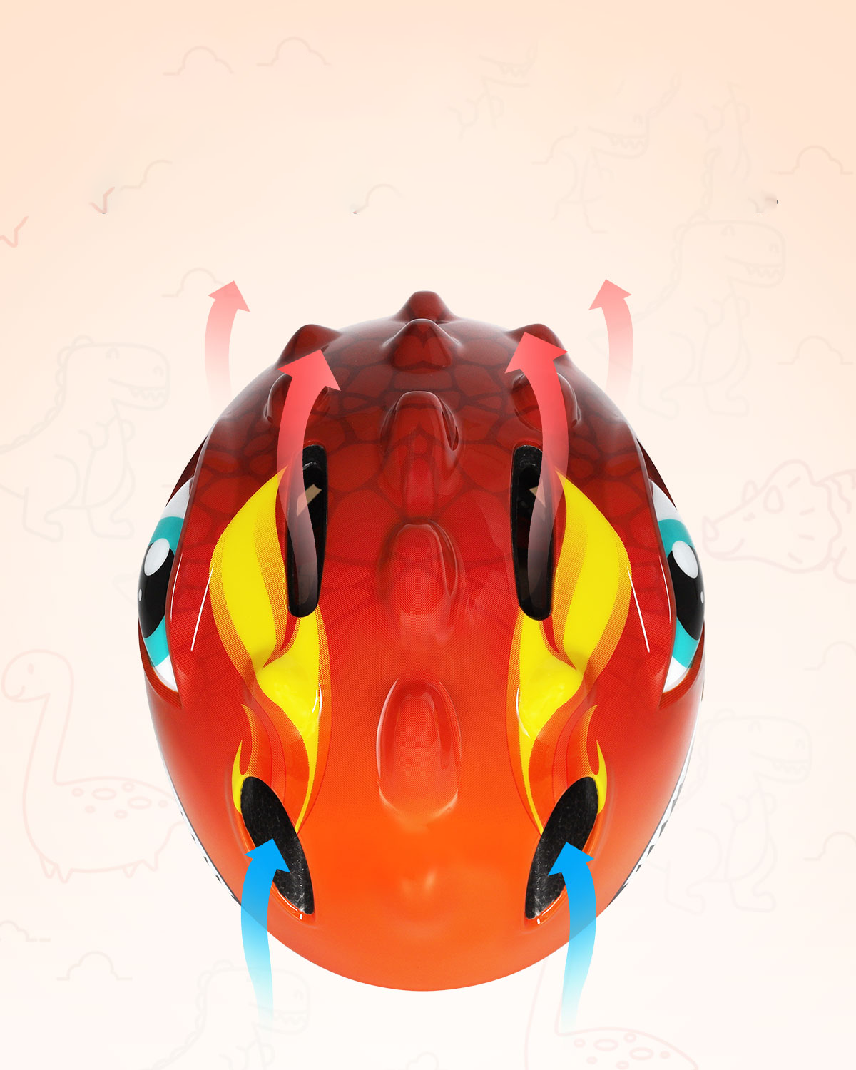 Fietshelm Kinderen - Kinderhelm Dino XS 46/51cm Kopen Online