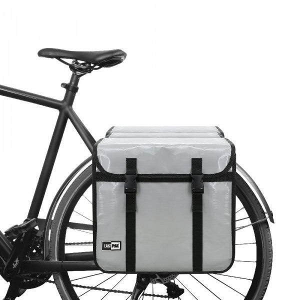 46L Fietstassen Dubbel Grijs Dames/Heren Fietstas Ebike