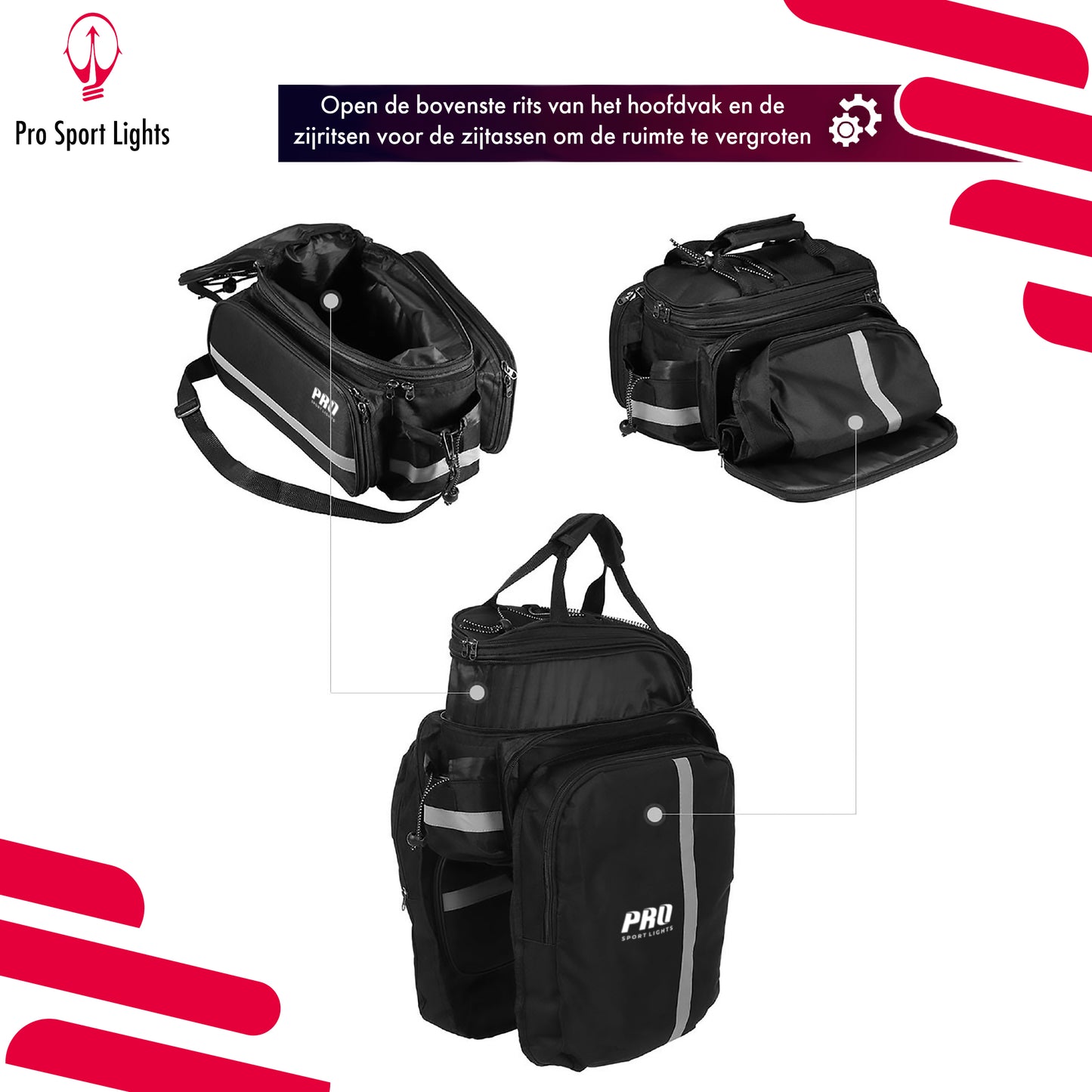 Fietstas Bagagedrager Achter - 8 tot 20 Liter - Trunkbag