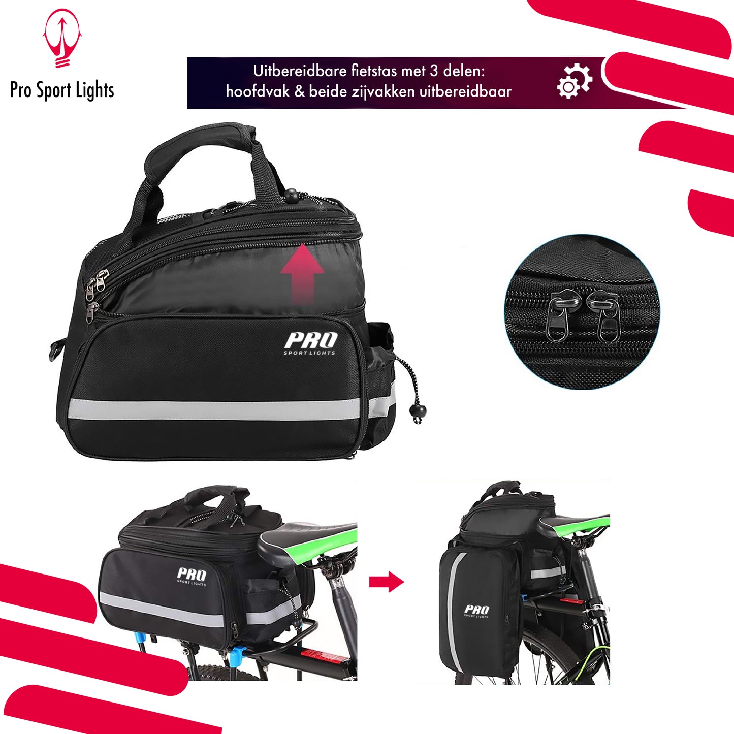 Fietstas Bagagedrager Achter - 8 tot 20 Liter - Trunkbag
