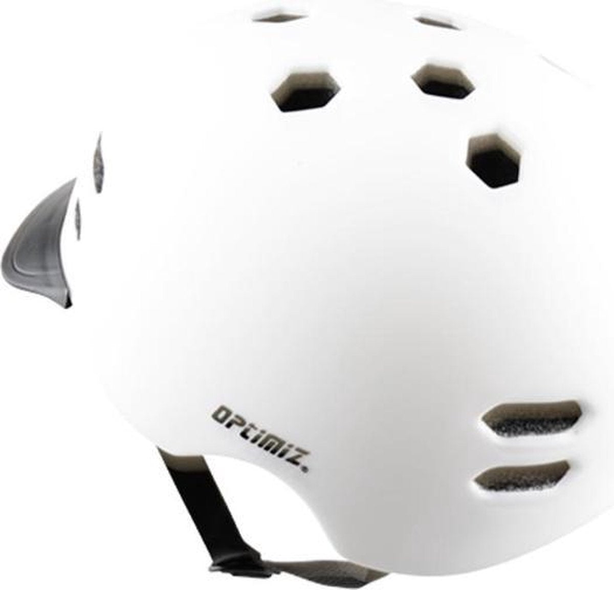 Fietshelm Volwassenen - 58/61cm - Mat Wit - Fietsverlichting Achterlicht