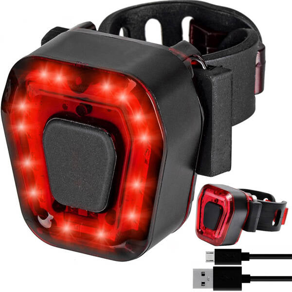 Achterlicht Fiets Rood 14 LEDs - USB Oplaadbaar - Waterproof kopen