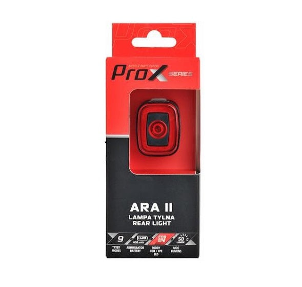 Achterlicht Fiets Rood ProX 50 Lumen Remsensor - COB-XPE LED kopen