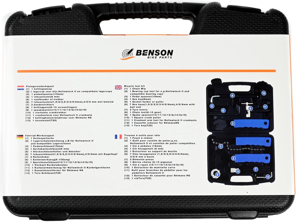 Benson Gereedschapset Fiets 21-Delig kopen fietsgereedschap