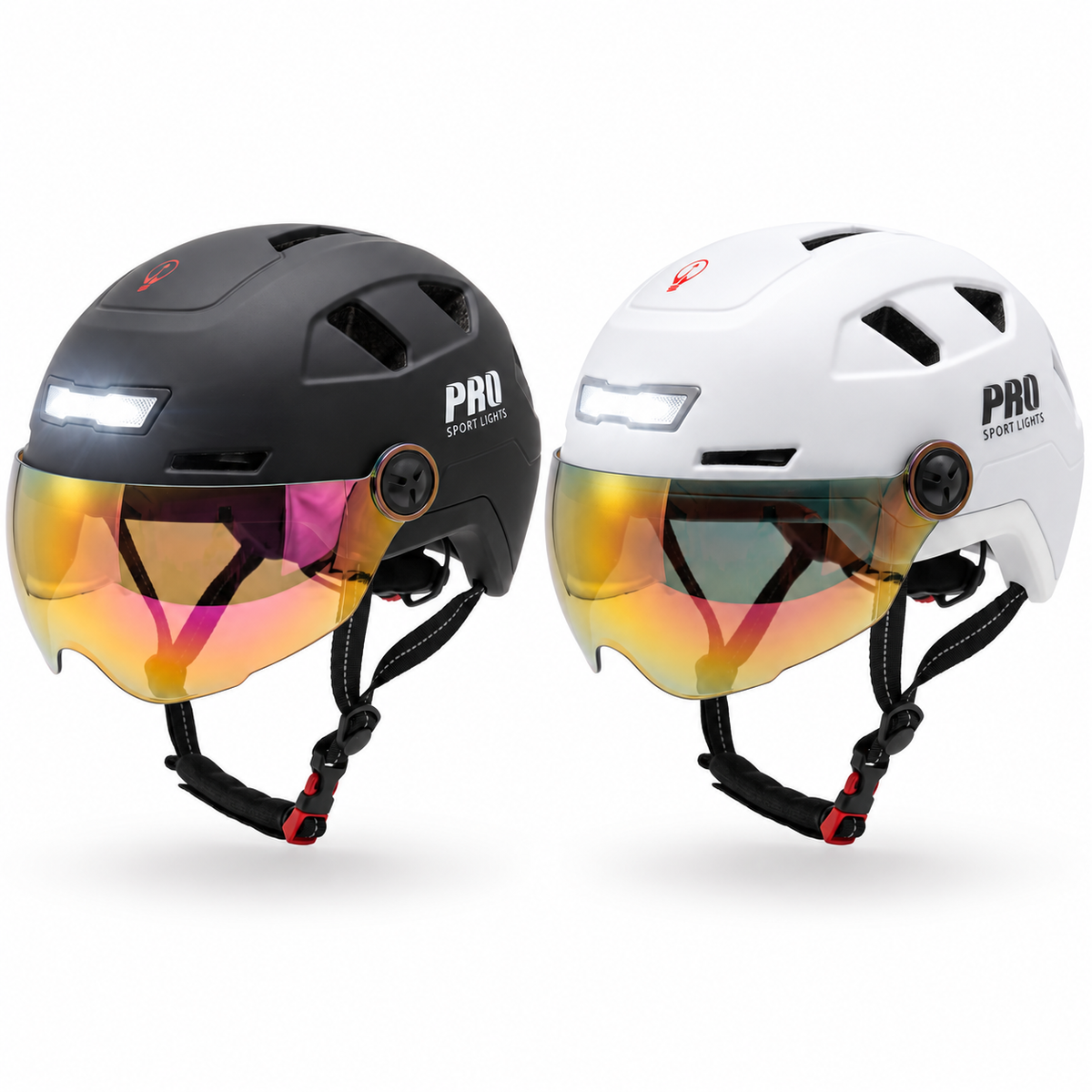 Speed Pedelec Helm Ice NTA 8776 – LED, 2 Vizieren & Oorwarmers Pro Sport Lights Bicycle Helmet Buy Online Visors Earmuffs