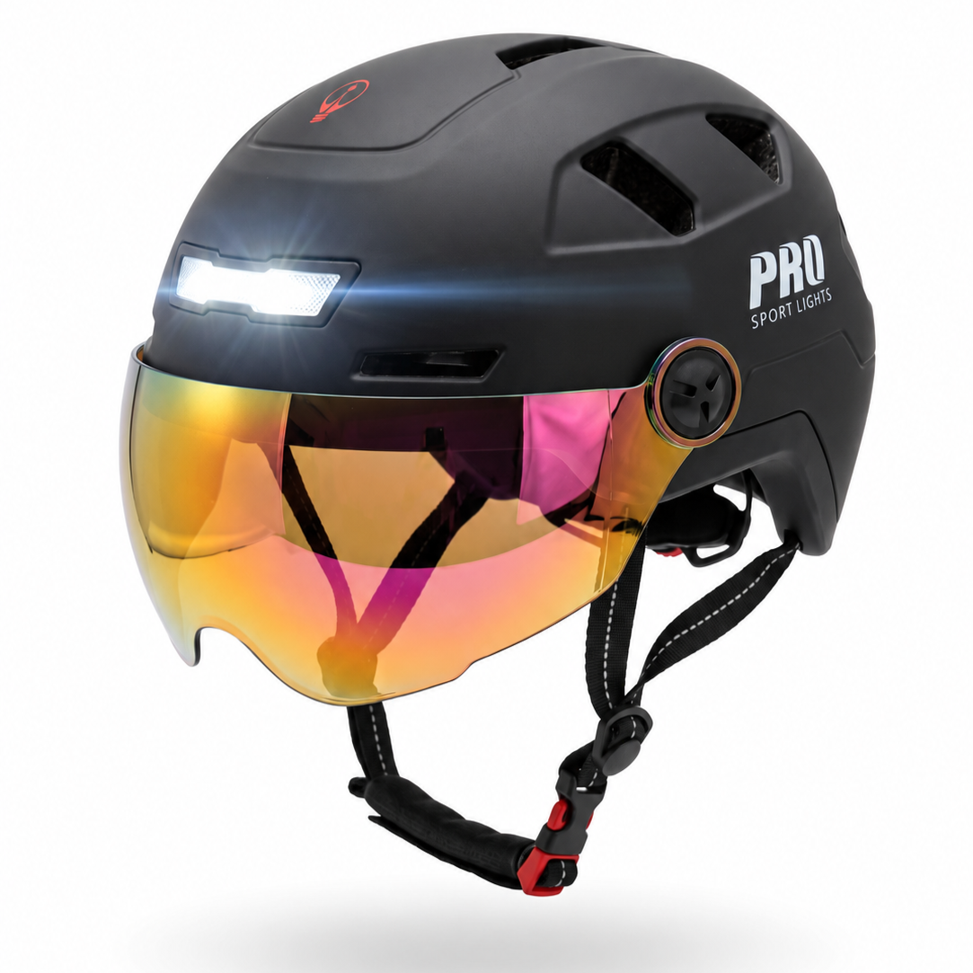 Speed Pedelec Helm Ice NTA 8776 – LED, 2 Vizieren & Oorwarmers Pro Sport Lights Bicycle Helmet Buy Online Visors Earmuffs