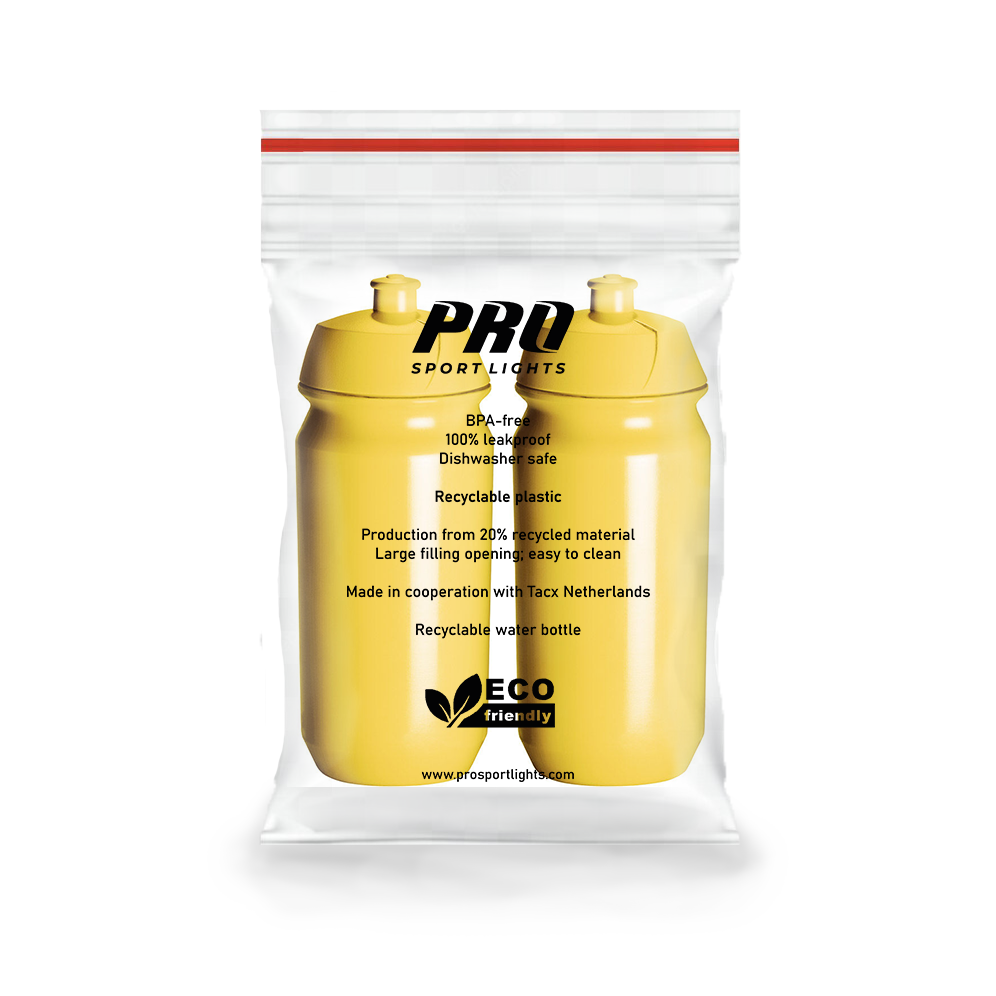 x2 Bidons Pro Sport Lights - 500 ml - Geel