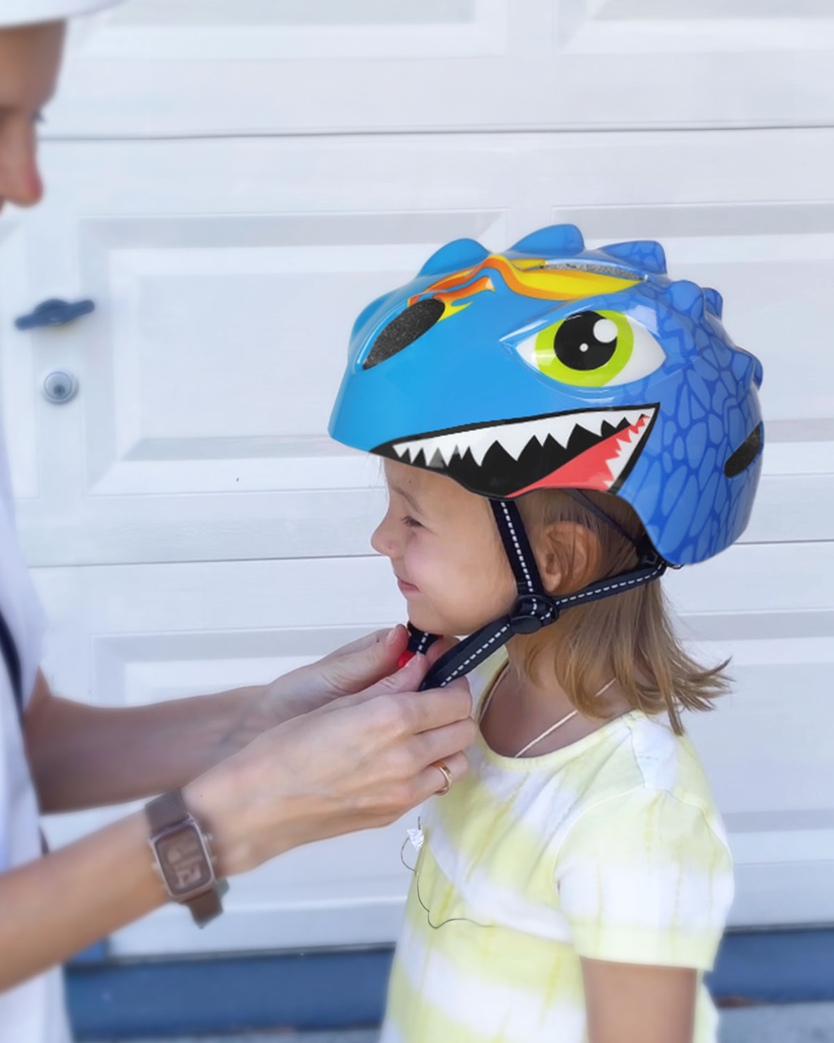 Fietshelm Kinderen jongens Blauw - Kinderhelm Dino XS 46/51cm