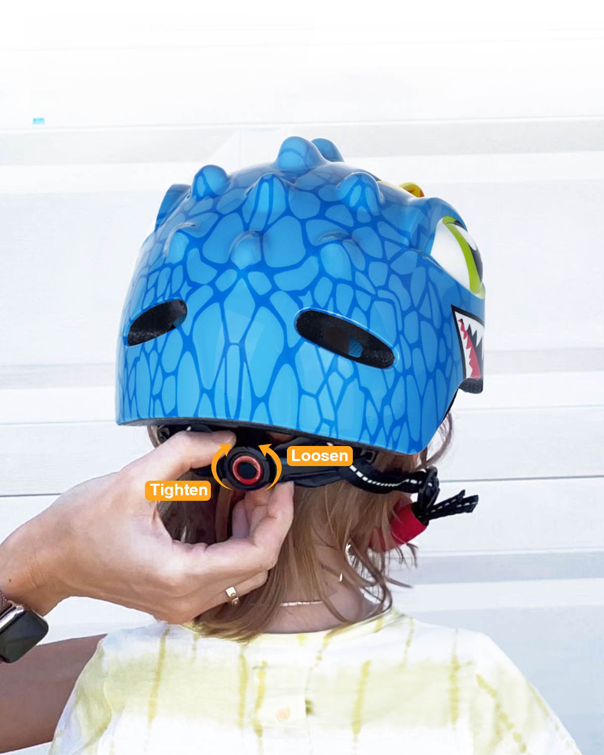 Fietshelm Kinderen jongens Blauw - Kinderhelm Dino XS 46/51cm