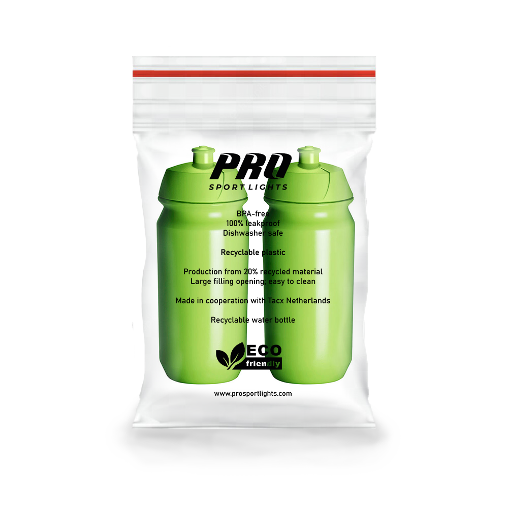 2 x Drinking bottle Pro Sport Lights - 500 ml - Green