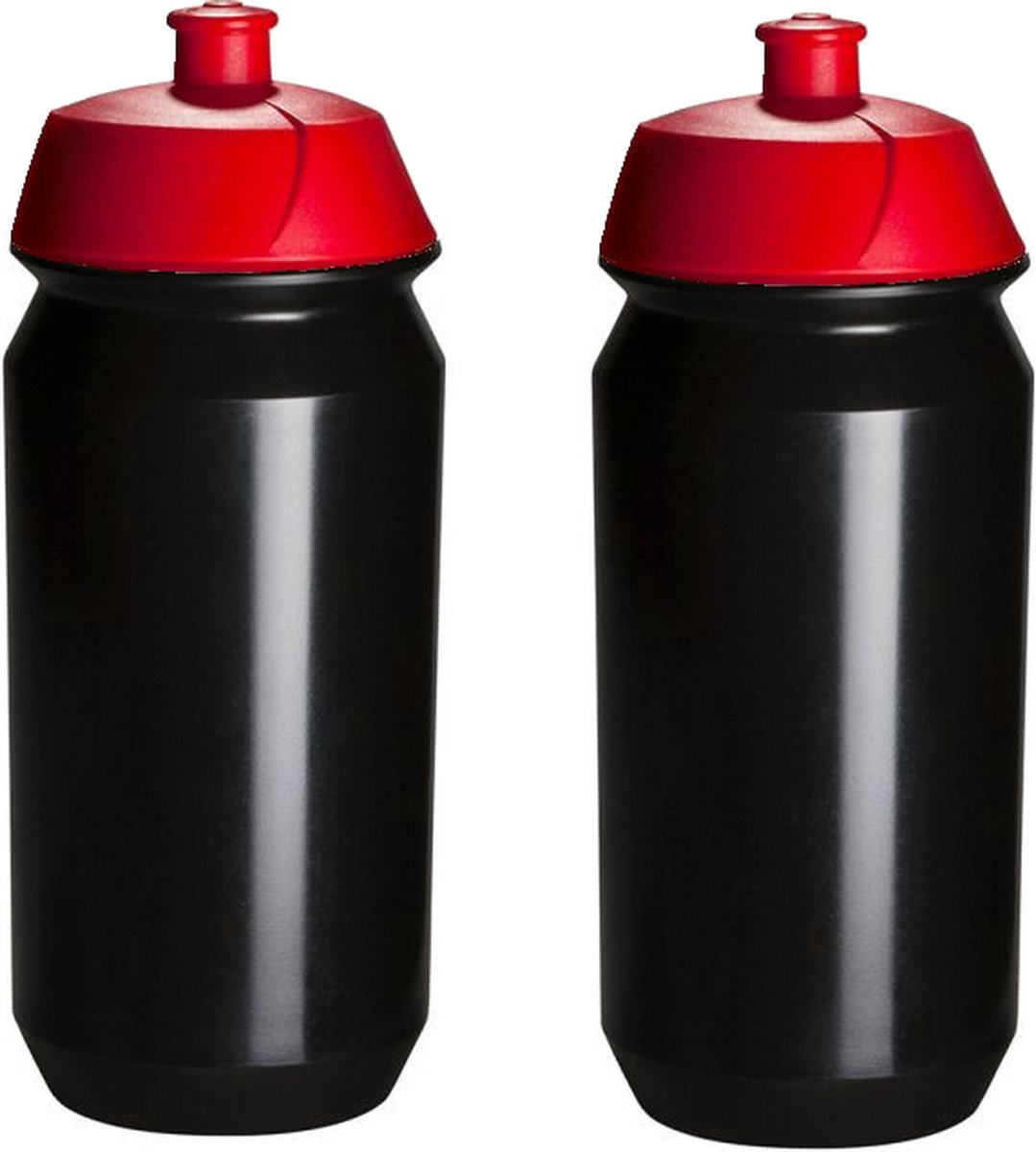 Drinkfles 2x 500 Waterfles Bidon Rood/Zwart Kopen Online