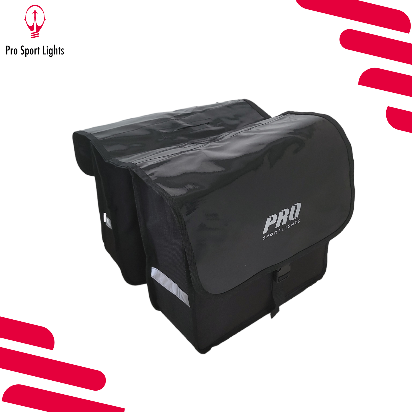 Pro Sport Lights Dubbele Fietstas Zwart 32 Liter