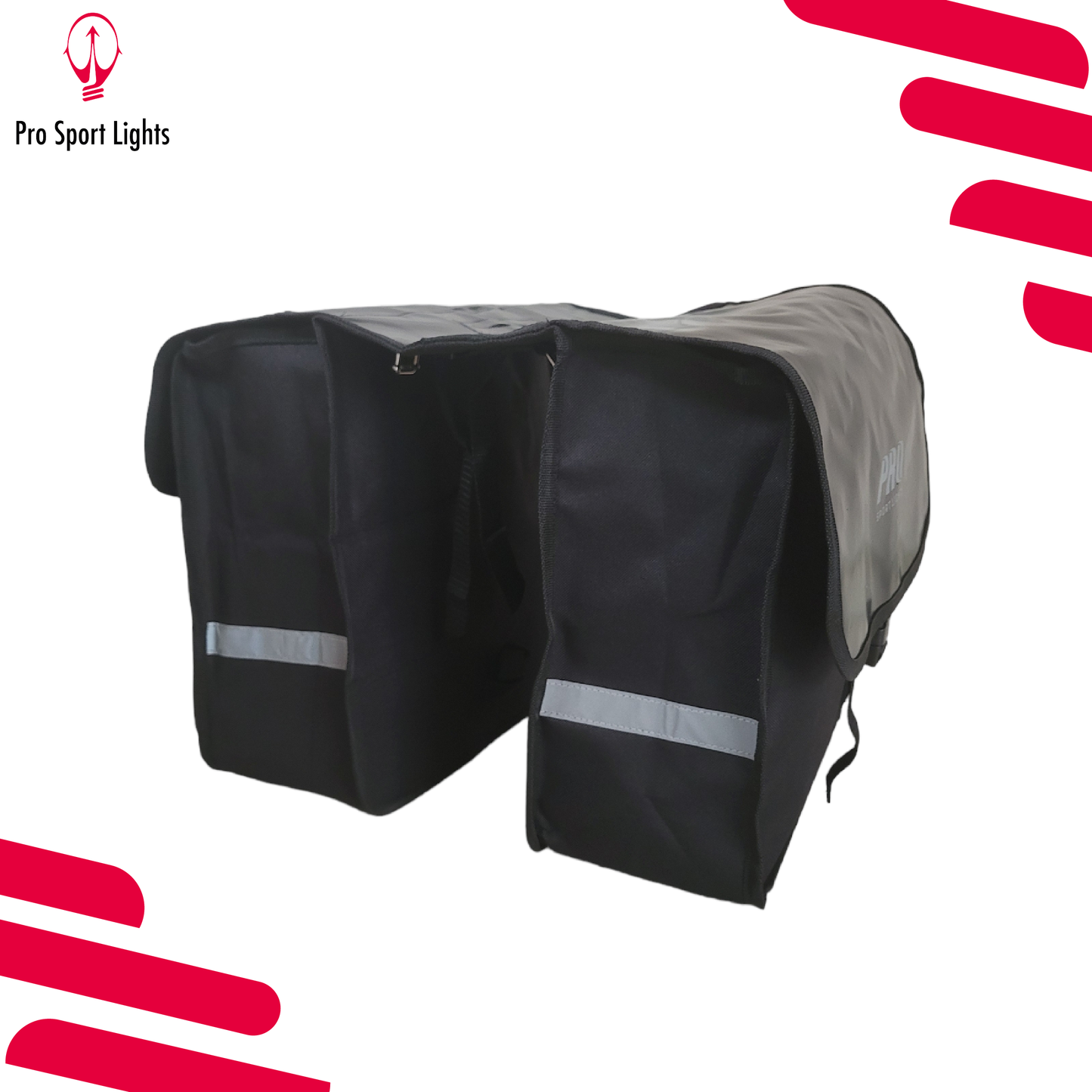 Pro Sport Lights Dubbele Fietstas Zwart 32 Liter