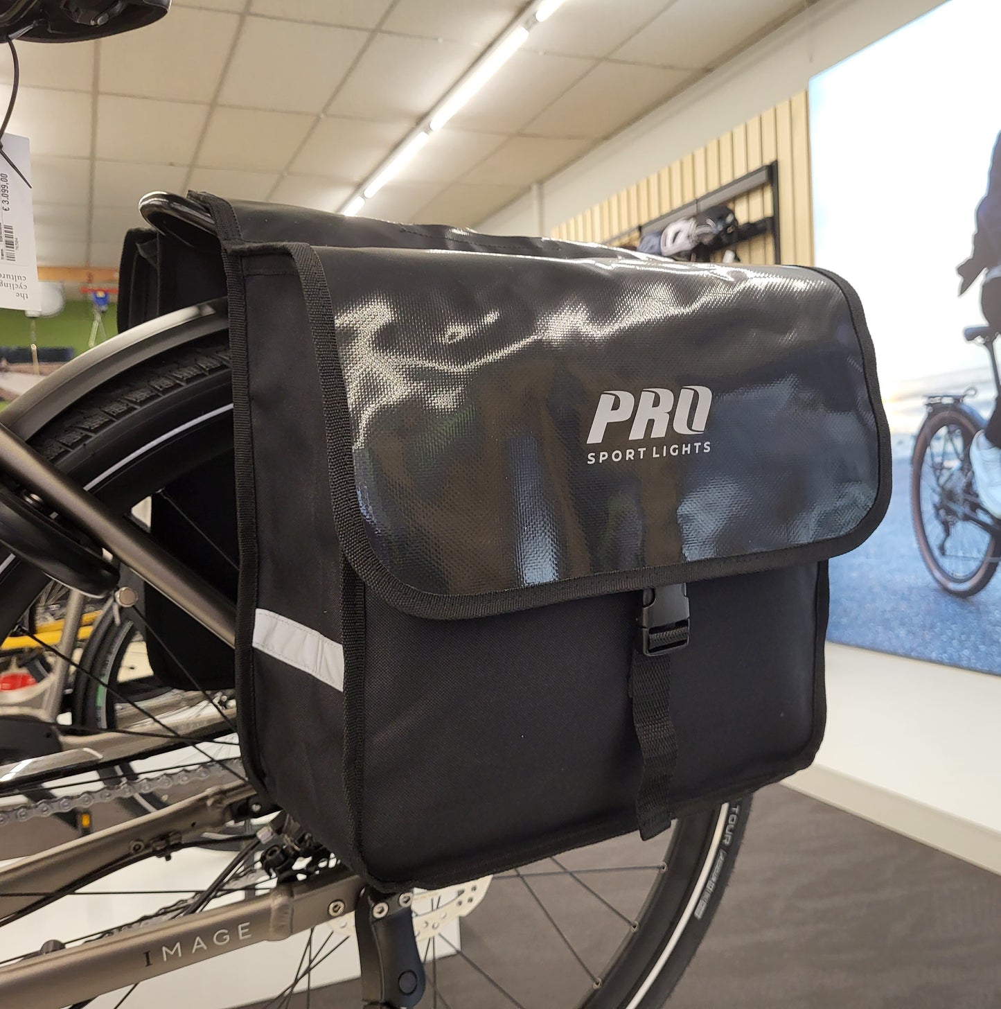 Pro Sport Lights Dubbele Fietstas Zwart 32 Liter