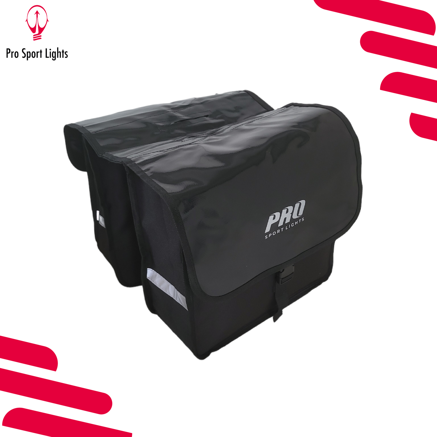 Pro Sport Lights Dubbele Fietstas Zwart 32 Liter