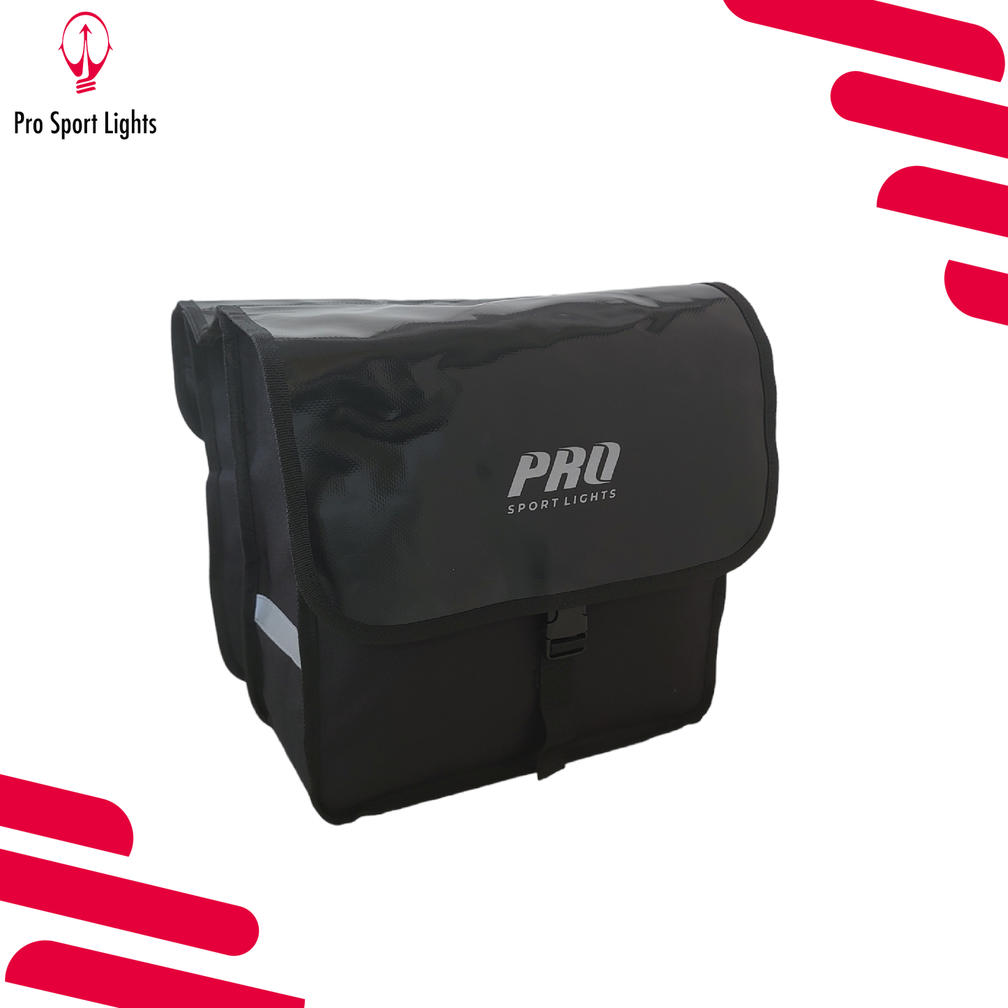 Pro Sport Lights Dubbele Fietstas Zwart 32 Liter