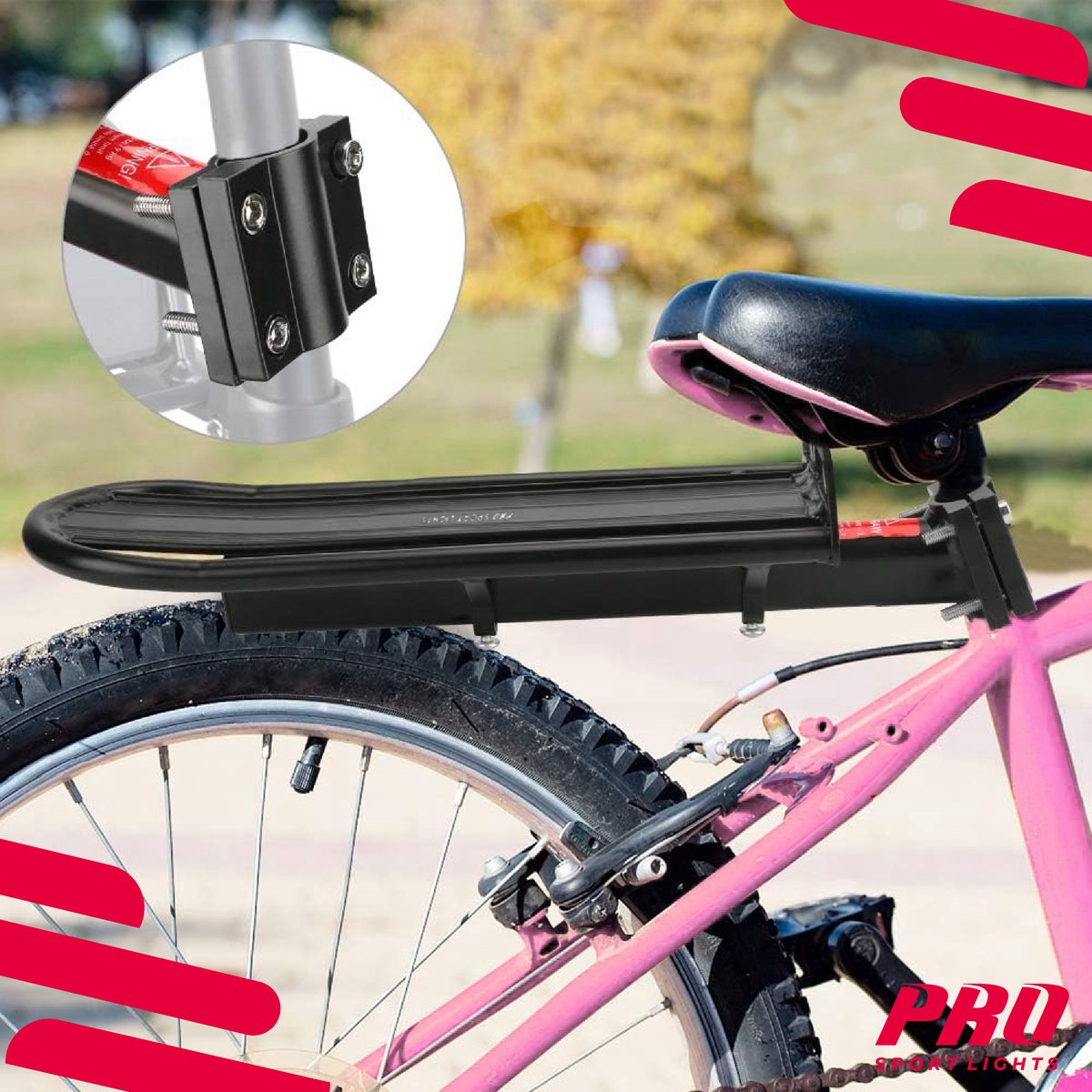 Fiets Bagagedrager - tot 9 KG - Zwart - MTB Racefiets Bagagerekje Verlenger