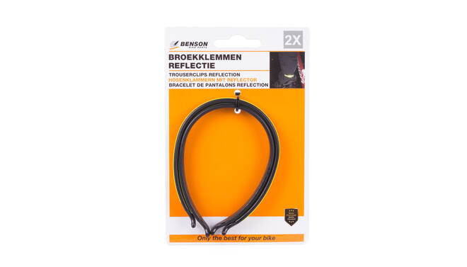 Fiets Broekklemmen met reflectoren - Geel - One-Size Broekklem
