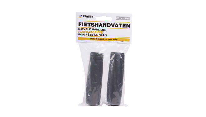 Fiets Handvatten - Rubber - Zwart - 22 x 110 mm Stuurgrepen