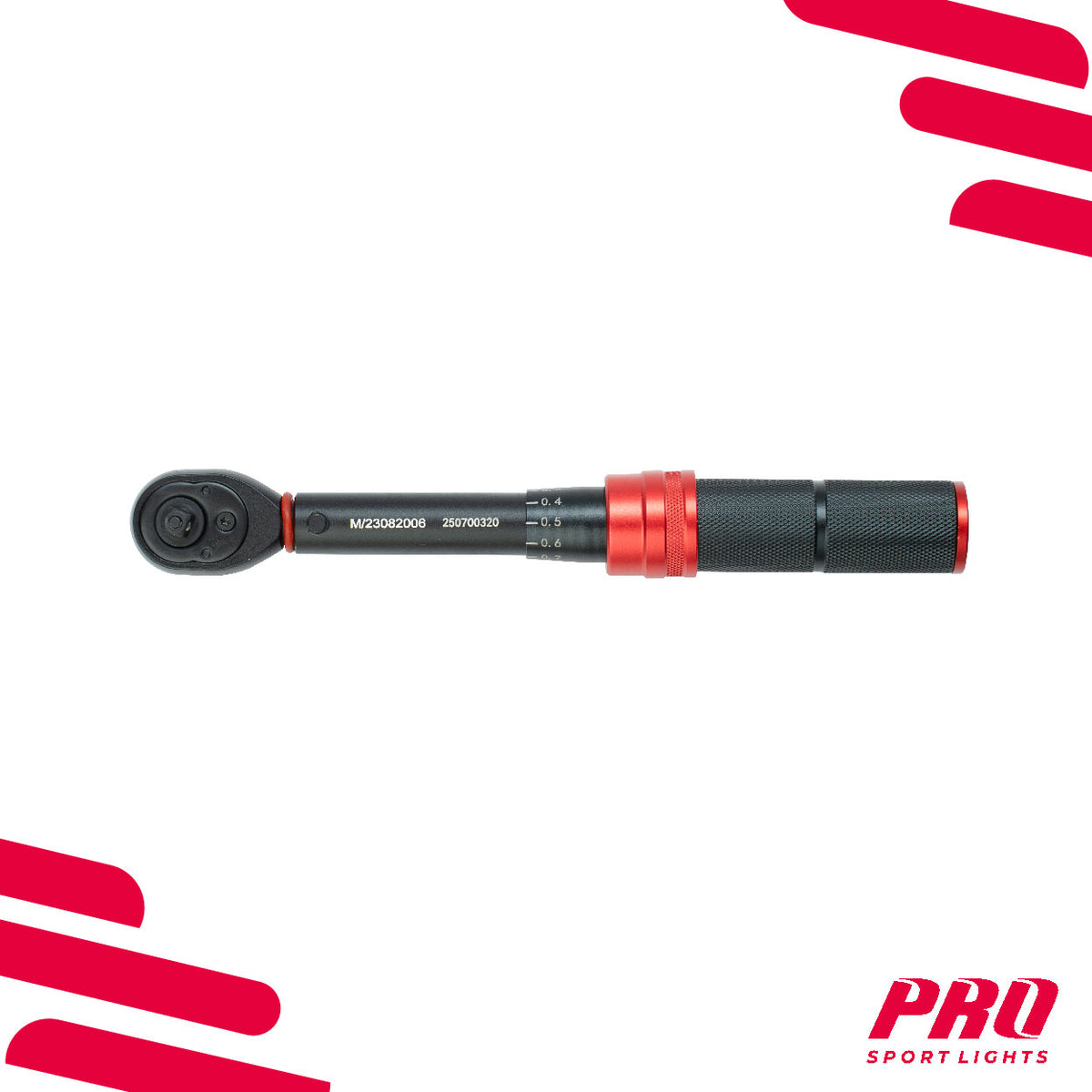 Chave dinamométrica compacta Pro Sport Lights para bicicleta com 16 pontas, 1/4″, 1–10 Nm