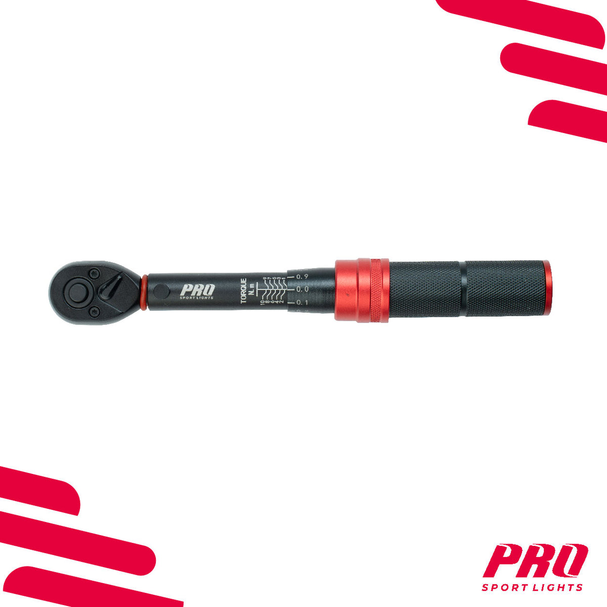 Chave dinamométrica compacta Pro Sport Lights para bicicleta com 16 pontas, 1/4″, 1–10 Nm