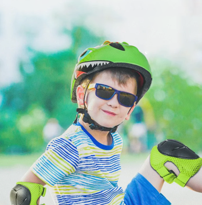 Fietshelm Kinderen Lichtgroen - Kinderhelm Dino XS 46/51cm Kinderfietshelm Kopen Online