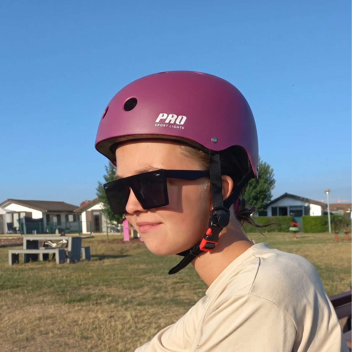 Fietshelm Pro Sport Lights Kinderen Skate - Paars