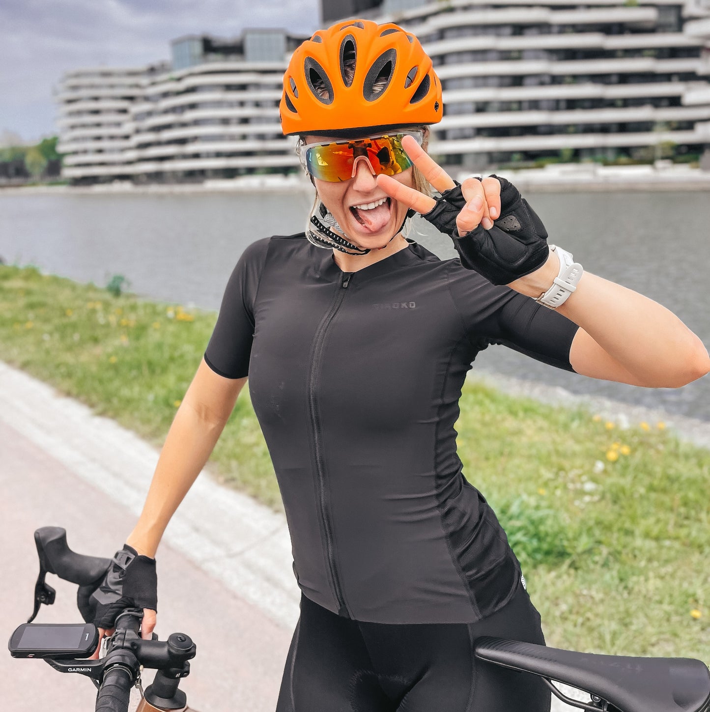 Pro Sport Lights fietshelm Dames/Heren - Volwassenen - Orange