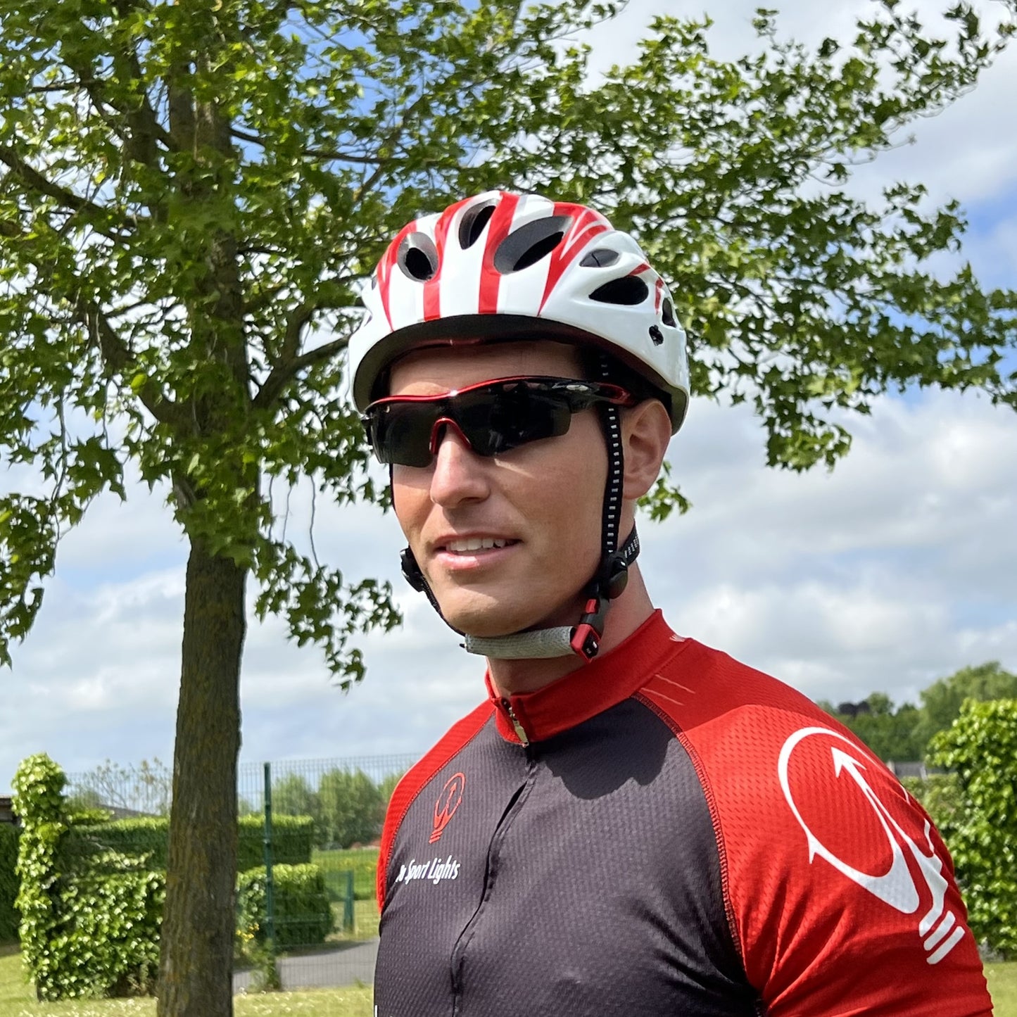 Fietshelm Dames/Heren - Wit/Rood