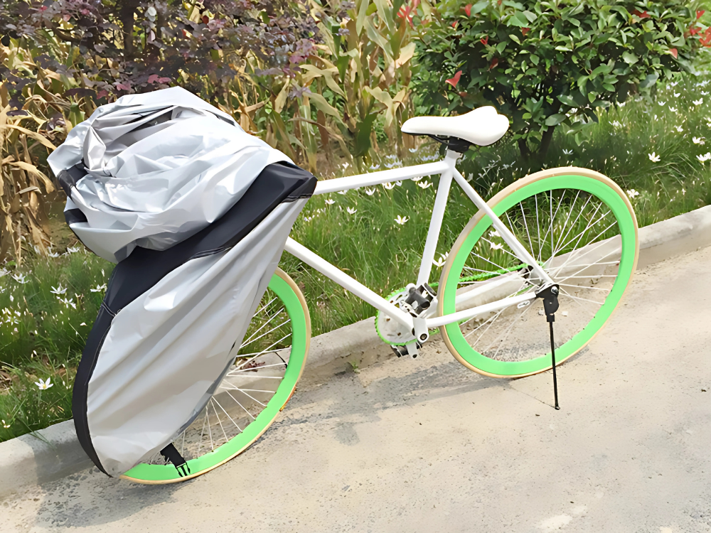 Fietshoes Waterafstotend Beschermhoes Fiets Motor Scooter 200x110 cm Zilver/Zwart kopen online