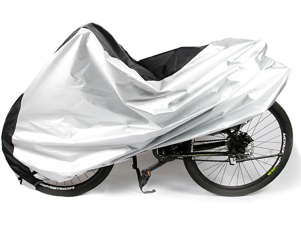 Fietshoes Waterafstotend Beschermhoes Fiets Motor Scooter 200x110 cm Zilver/Zwart kopen online