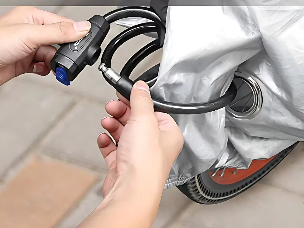 Fietshoes Waterafstotend Beschermhoes Fiets Motor Scooter 200x110 cm Zilver/Zwart kopen online