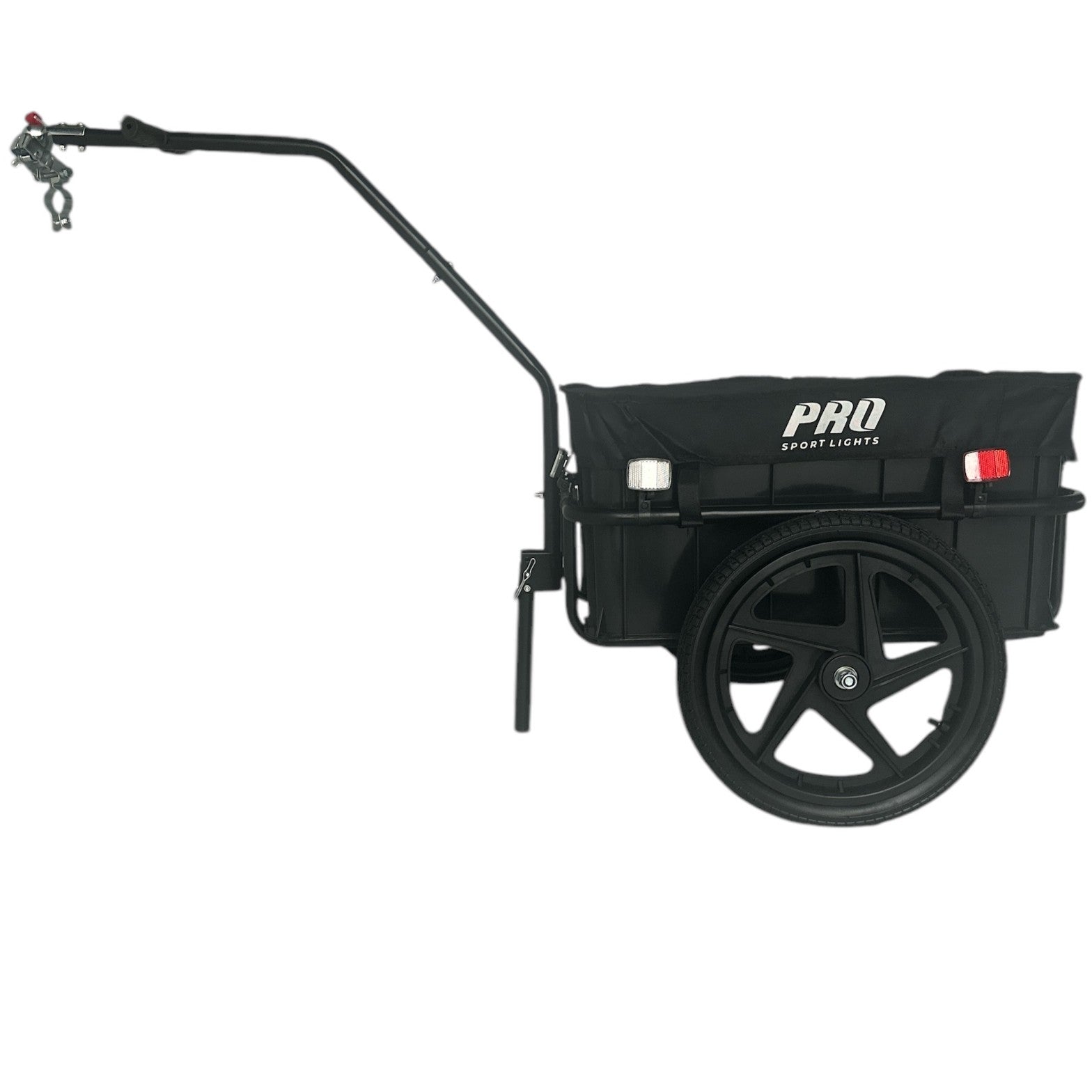 Fietskar Bagagefietskar 70L Fiets Aanhanger Met Krat Trolley + Reflectoren - Zwart kopen online