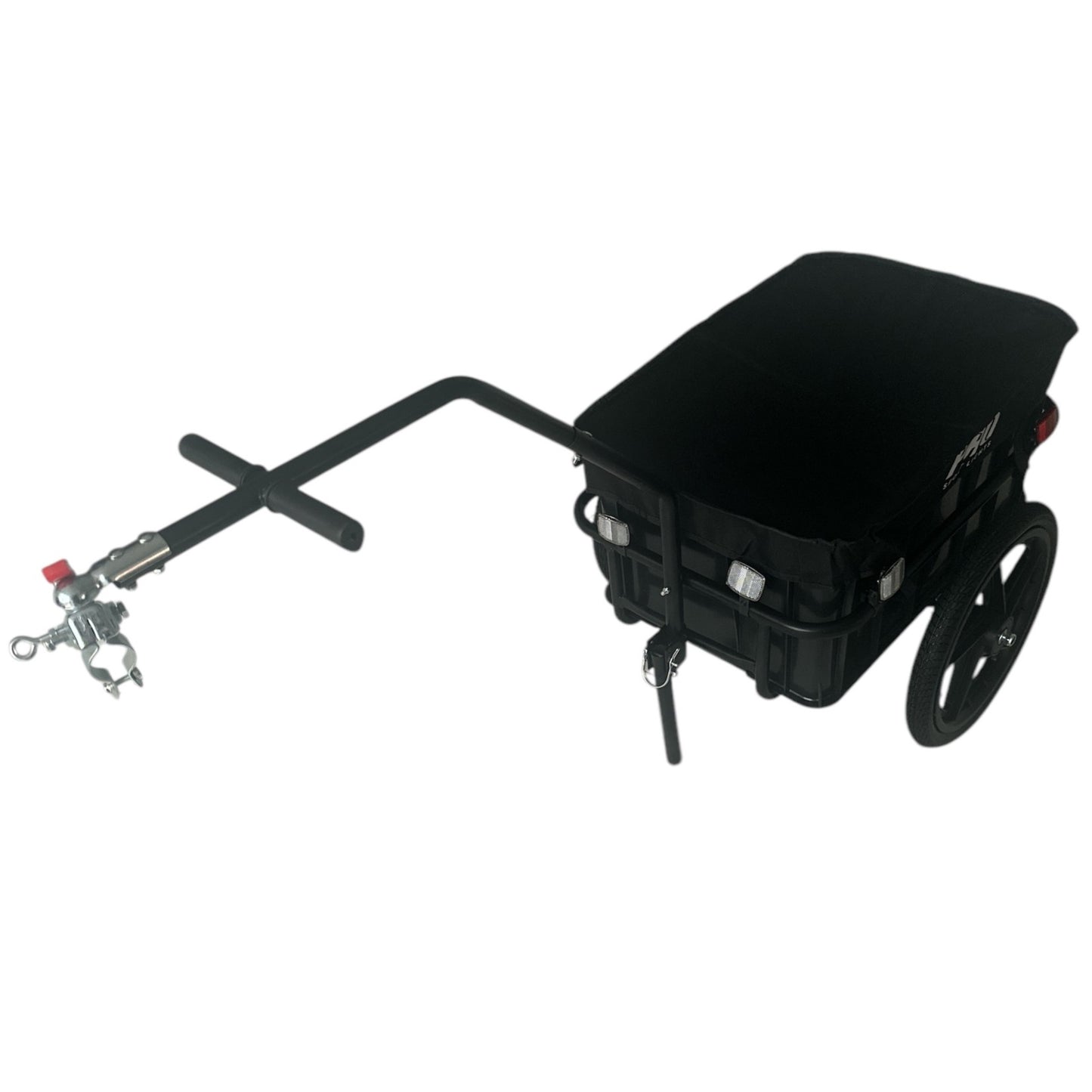 Fietskar Bagagefietskar 70L Fiets Aanhanger Met Krat Trolley + Reflectoren - Zwart kopen online