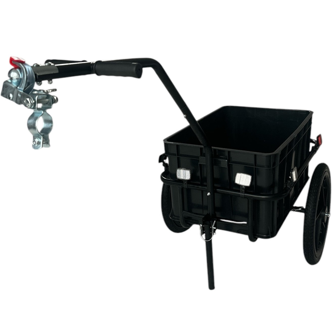 Fietskar Bagagefietskar 70L Fiets Aanhanger Met Krat Trolley + Reflectoren - Zwart kopen online