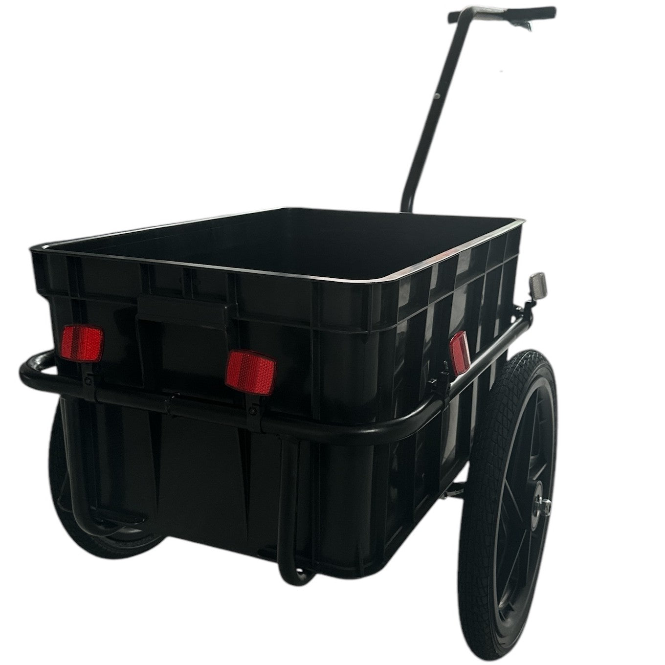 Fietskar Bagagefietskar 70L Fiets Aanhanger Met Krat Trolley + Reflectoren - Zwart kopen online