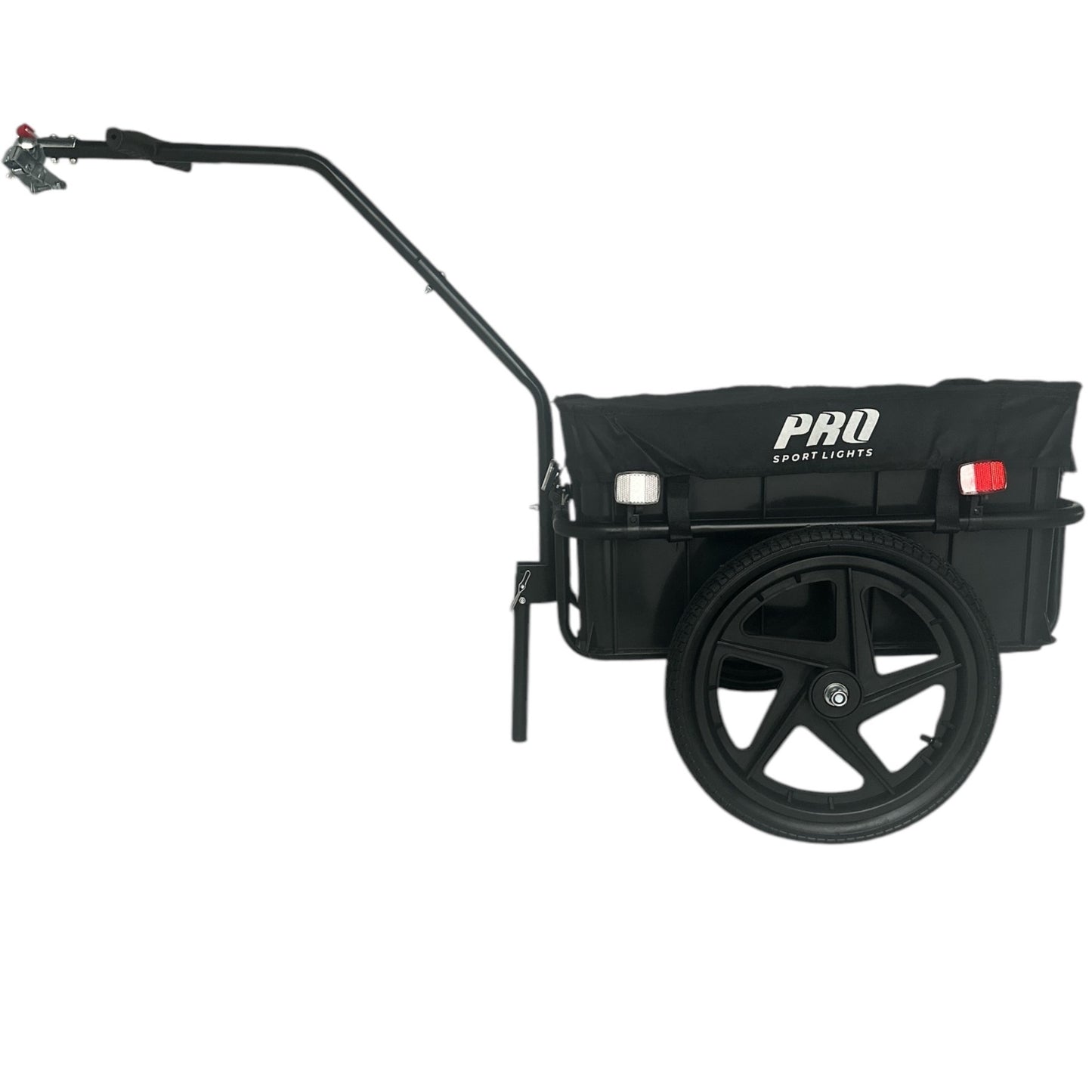 Fietskar Bagagefietskar 70L Fiets Aanhanger Met Krat Trolley + Reflectoren - Zwart kopen online