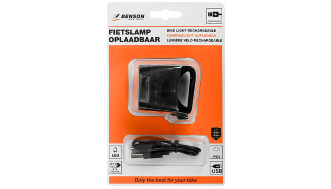 Fietslamp Voorlicht LED USB Oplaadbaar Wit Fiets Verlichting