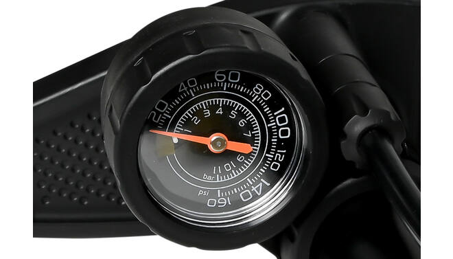 Fietspomp met Manometer 8 Bar Vloerpomp Zwart kopen