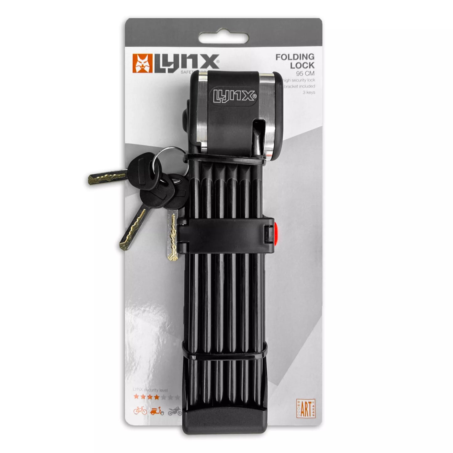 Fietsslot Vouwslot Zwart 95CM Pivot+ ART 2 Fiets Slot kopen online