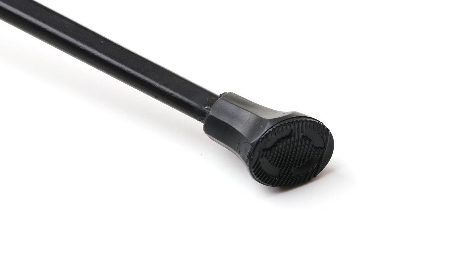 Fietsstandaard aluminium zwart + dop 35cm