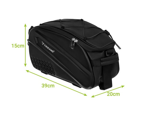 Fietstas Bagagedrager 10 Liter Waterdichte Trunkbag met Schouderriem Zwart Kopen Online