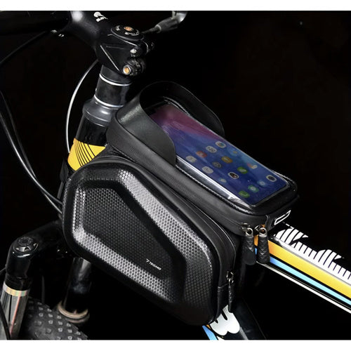Fietstas Waterdicht Frametas met Telefoonhouder Zwart 2 Liter kopen online