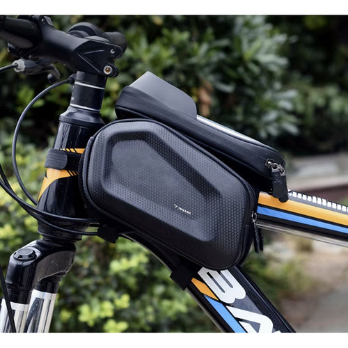 Fietstas Waterdicht Frametas met Telefoonhouder Zwart 2 Liter kopen online