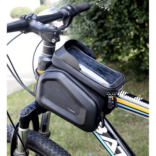 Fietstas Waterdicht Frametas met Telefoonhouder Zwart 2 Liter kopen online